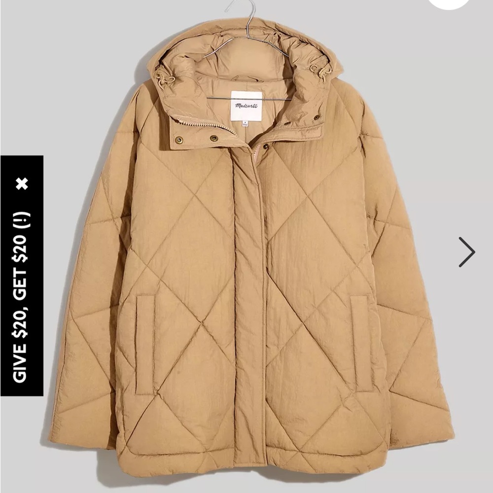MADEWELL Holland Quilted Puffer Parka Jacket sz small